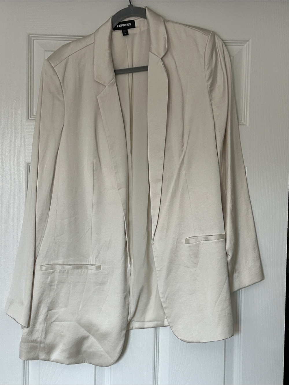 Express Women's Cream Open Blazer Jacket